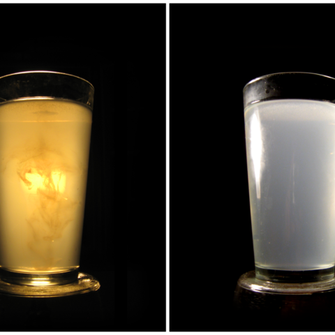 Can you make a sunset in a cup of milk?