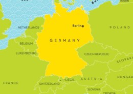 With which countries does Germany share borders ?