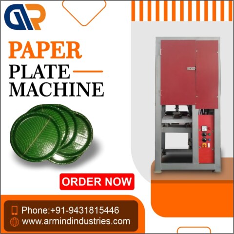How does the paper plate making machine from Armind Industries in Patna support eco-friendly manufacturing?
