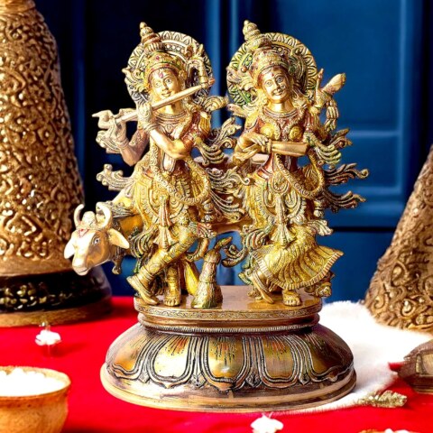 Where can I buy high-quality large brass god statues for temples and home worship?