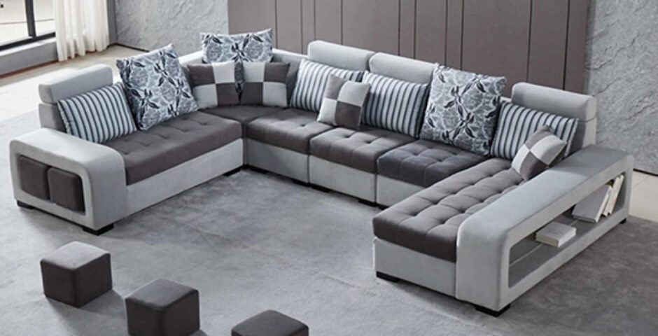 Where should I use a 9 seater sofa set?